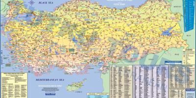 Archaeological sites in Turkey map