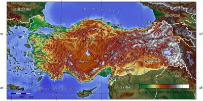 Topographic map Turkey