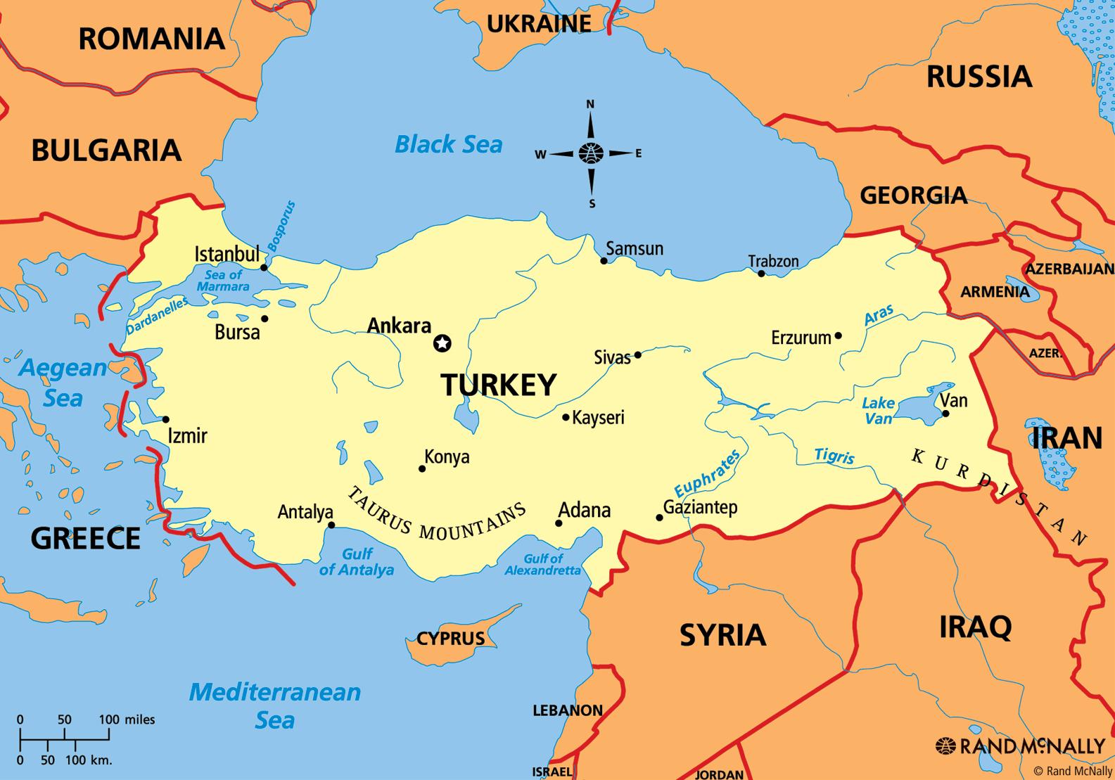 Turkey On Map Of Asia - Alyssa Marianna