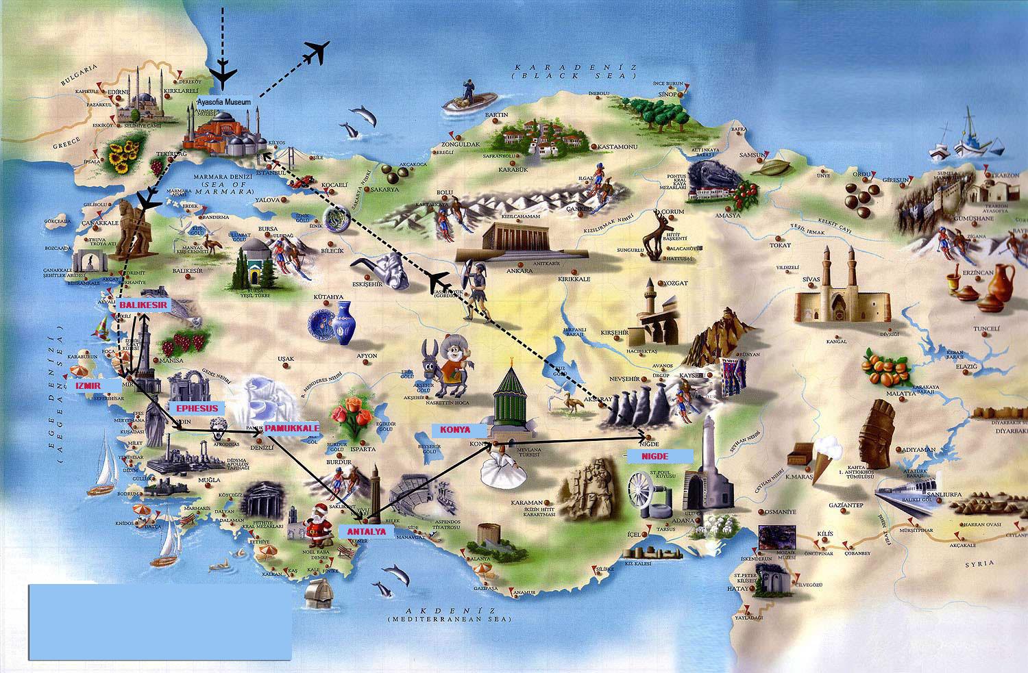 Turkey Holiday Resort Map