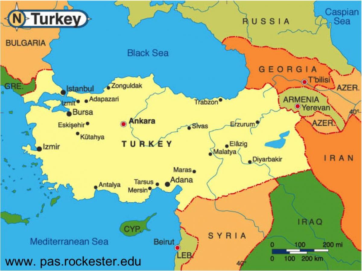 Countries Near Turkey Map Countries Around Turkey Map Western Asia   Countries Near Turkey Map 