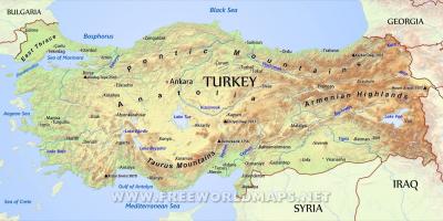 Turkey geographical map