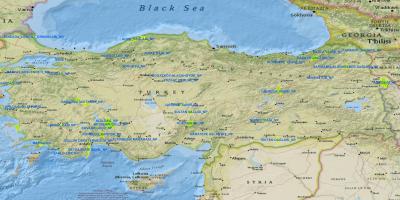 Map of Turkey national parks