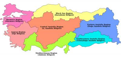 Map of Turkey region