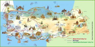 Turkey map holiday resorts