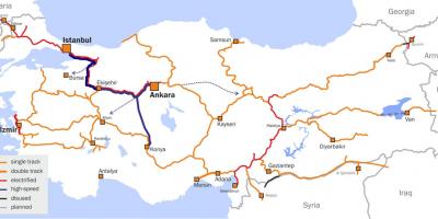 Map Turkey train