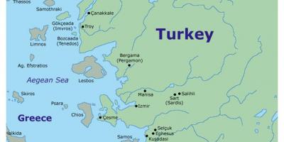 Map Turkey west coast